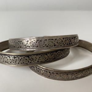Bracelets en métal argenté : simples