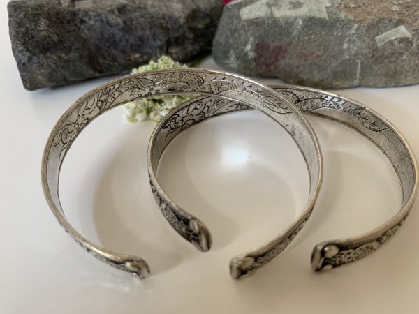 Bracelets en métal argenté