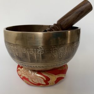 Bol tibétain gravé – 7 métaux – 520g – Fa – 340Hz