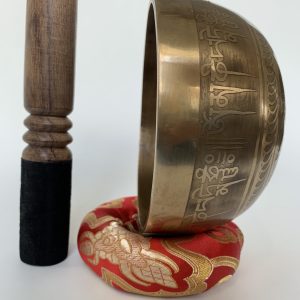 Bol tibétain gravé – 7 métaux – 520g – Fa – 340Hz