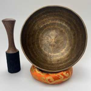Bol tibétain gravé – 7 métaux – 1165g – Sol – 94Hz