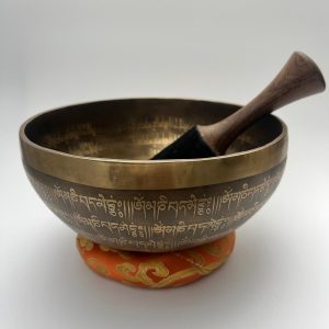 Bol tibétain gravé – 7 métaux – 1165g – Sol – 94Hz