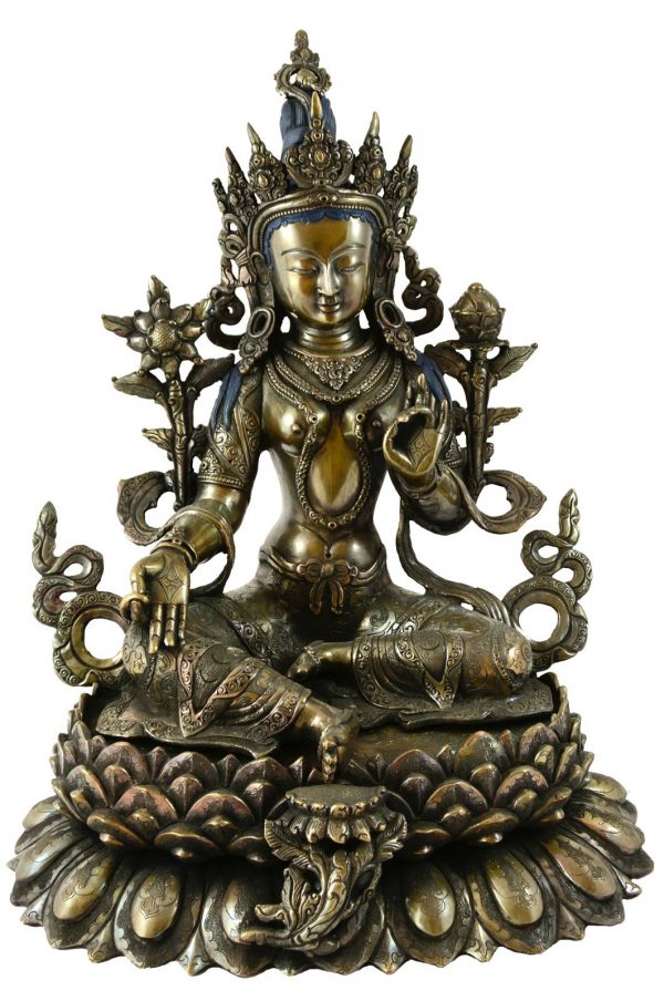 Statue de Tara verte, Bouddha, protectrice