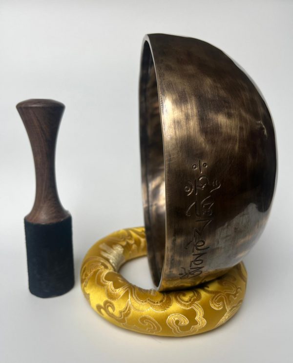 Bol tibétain gravé - 7 métaux - 1305g - Mi - 82,5Hz – Image 3