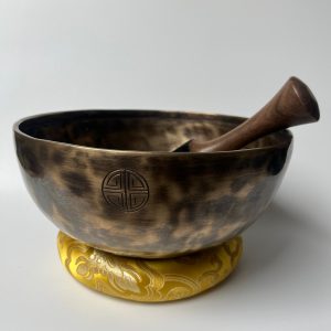 Bol tibétain gravé – 7 métaux – 1305g – Mi – 82,5Hz