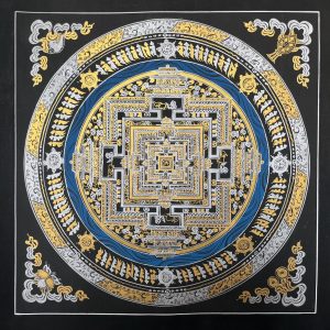 Mandala Kalachakra – Thangka original – doré