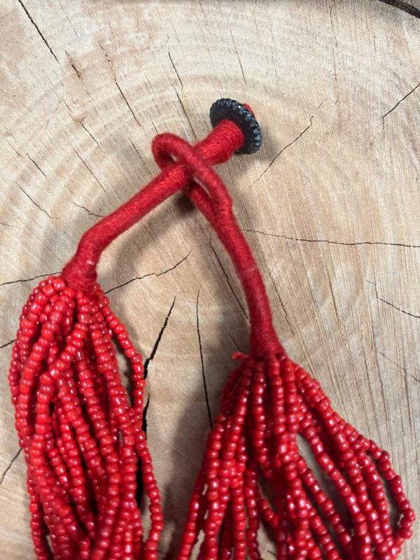 Collier en perles de verre et os de yak