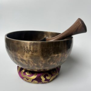 Bol tibétain gravé – 7 métaux – 885g – La# – 229Hz